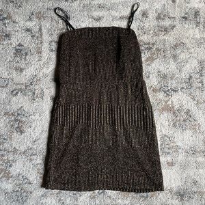 Alter’d State Black and Gold Sparkle Dress